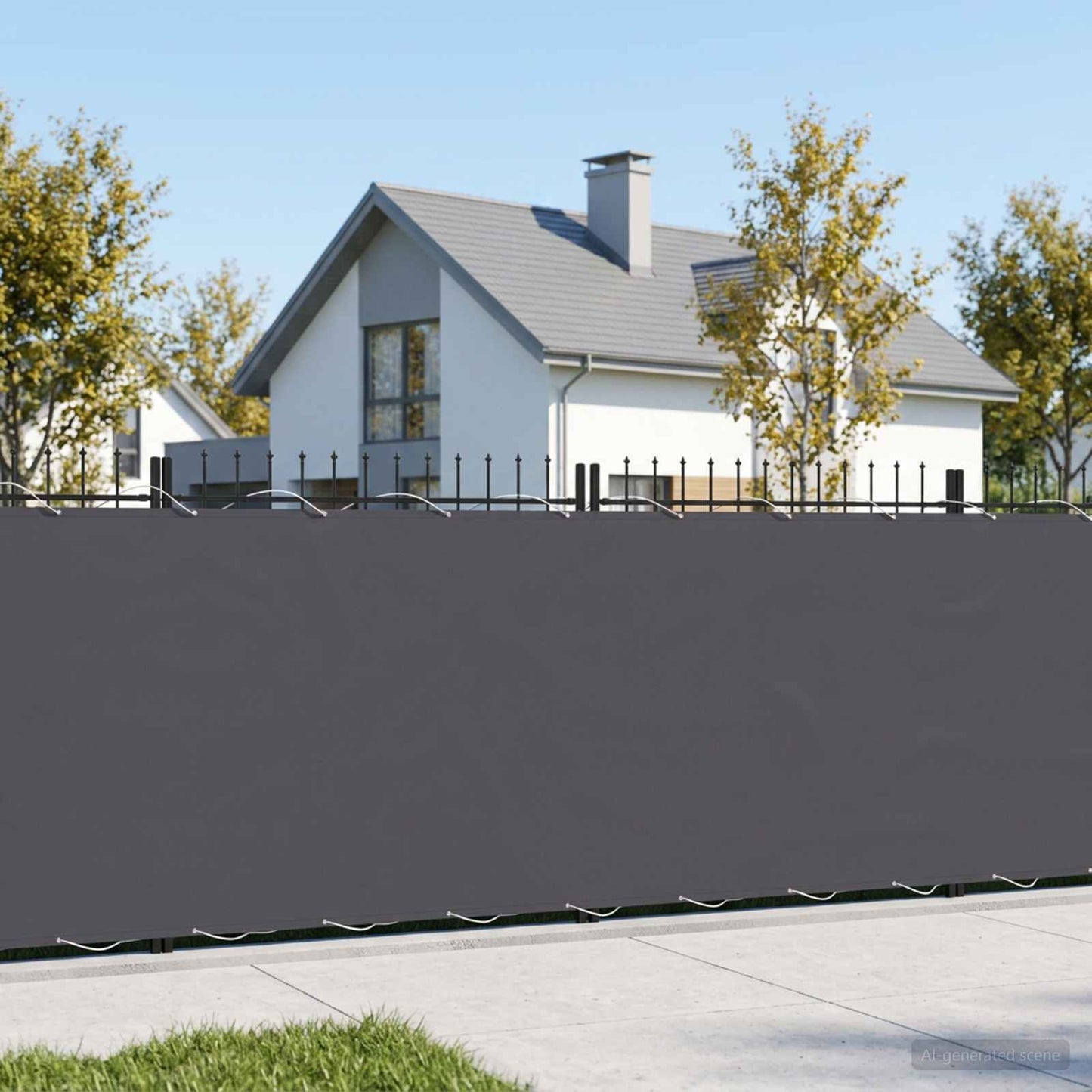 vidaXL Balcony Privacy Screen 1.2 x 15 m Fabric with PU Coated