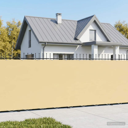 vidaXL Balcony Privacy Screen 1.2 x 15 m Fabric with PU Coated Beige
