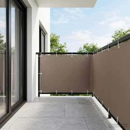 vidaXL Balcony Privacy Screen 1.2 x 15 m Fabric with PU Coated Taupe