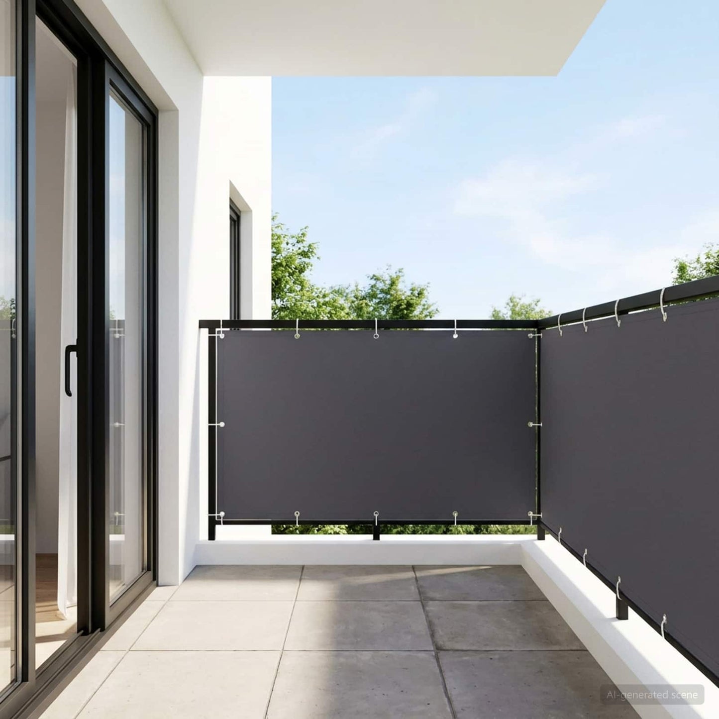vidaXL Balcony Privacy Screen 1.2 x 25 m Fabric with PU Coated