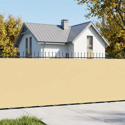 vidaXL Balcony Privacy Screen 1.2 x 25 m Fabric with PU Coated Beige