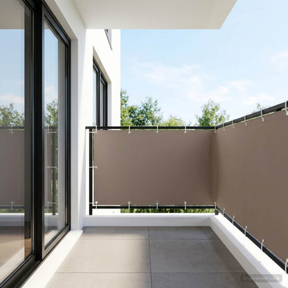 vidaXL Balcony Privacy Screen 1.2 x 25 m Fabric with PU Coated Taupe