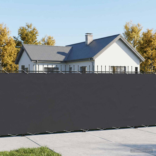vidaXL Balcony Privacy Screen 1.2 x 25 m Fabric with PU Coated Black