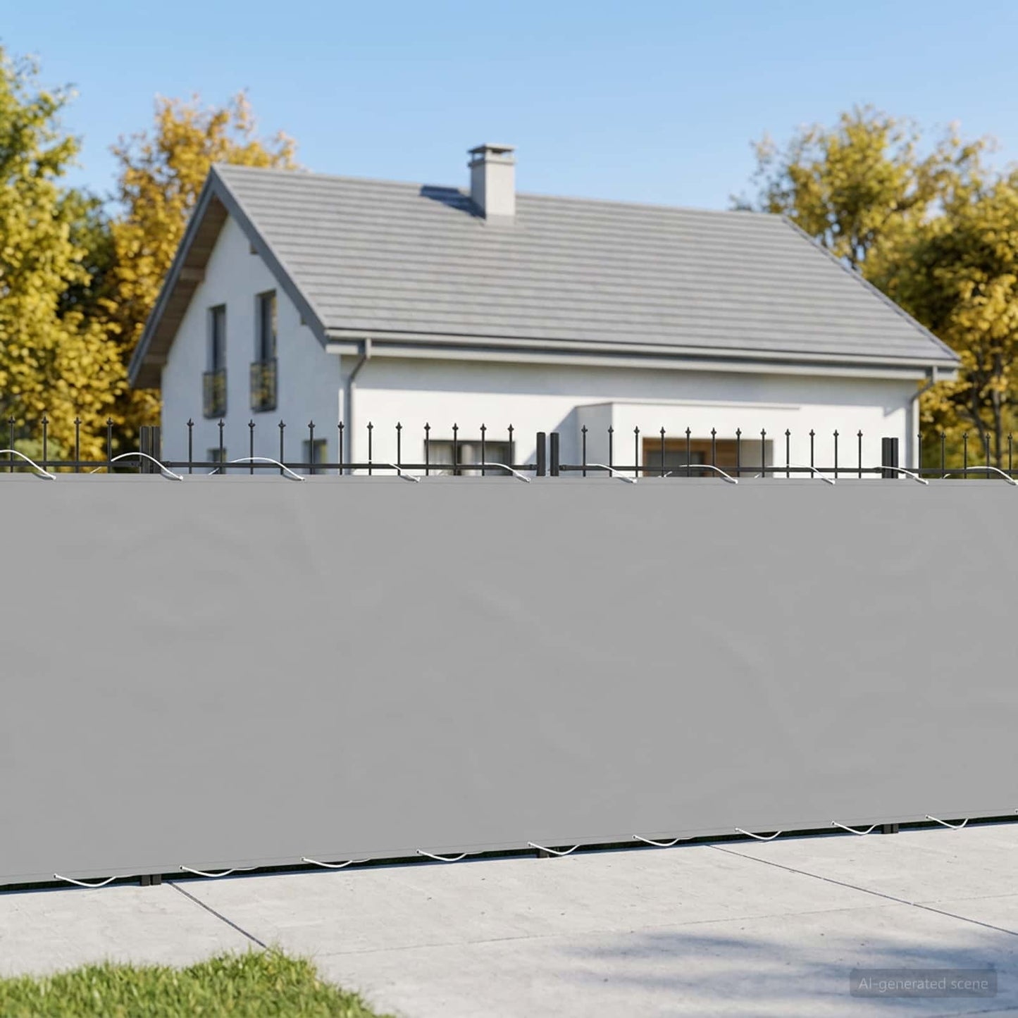 vidaXL Balcony Privacy Screen 1.5 x 15 m Fabric with PU Coated