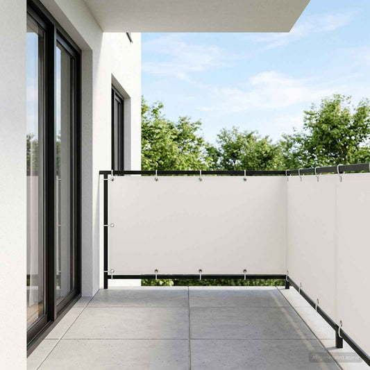 vidaXL Balcony Privacy Screen 1.5 x 15 m Fabric with PU Coated White