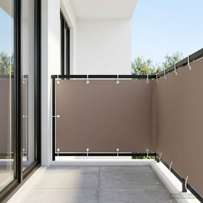 vidaXL Balcony Privacy Screen 1.5 x 15 m Fabric with PU Coated Taupe