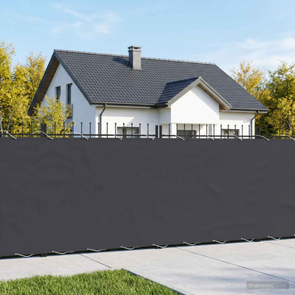 vidaXL Balcony Privacy Screen 1.5 x 15 m Fabric with PU Coated Black