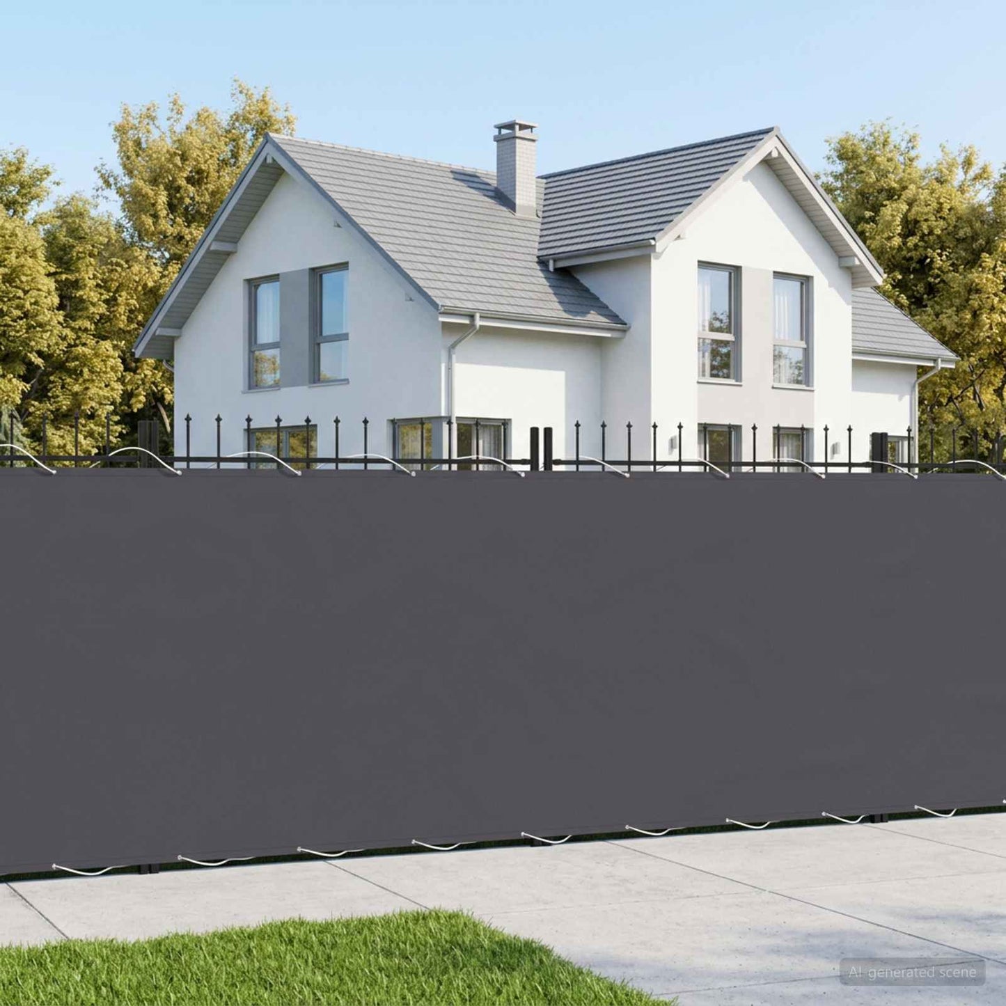 vidaXL Balcony Privacy Screen 1.5 x 25 m Fabric with PU Coated