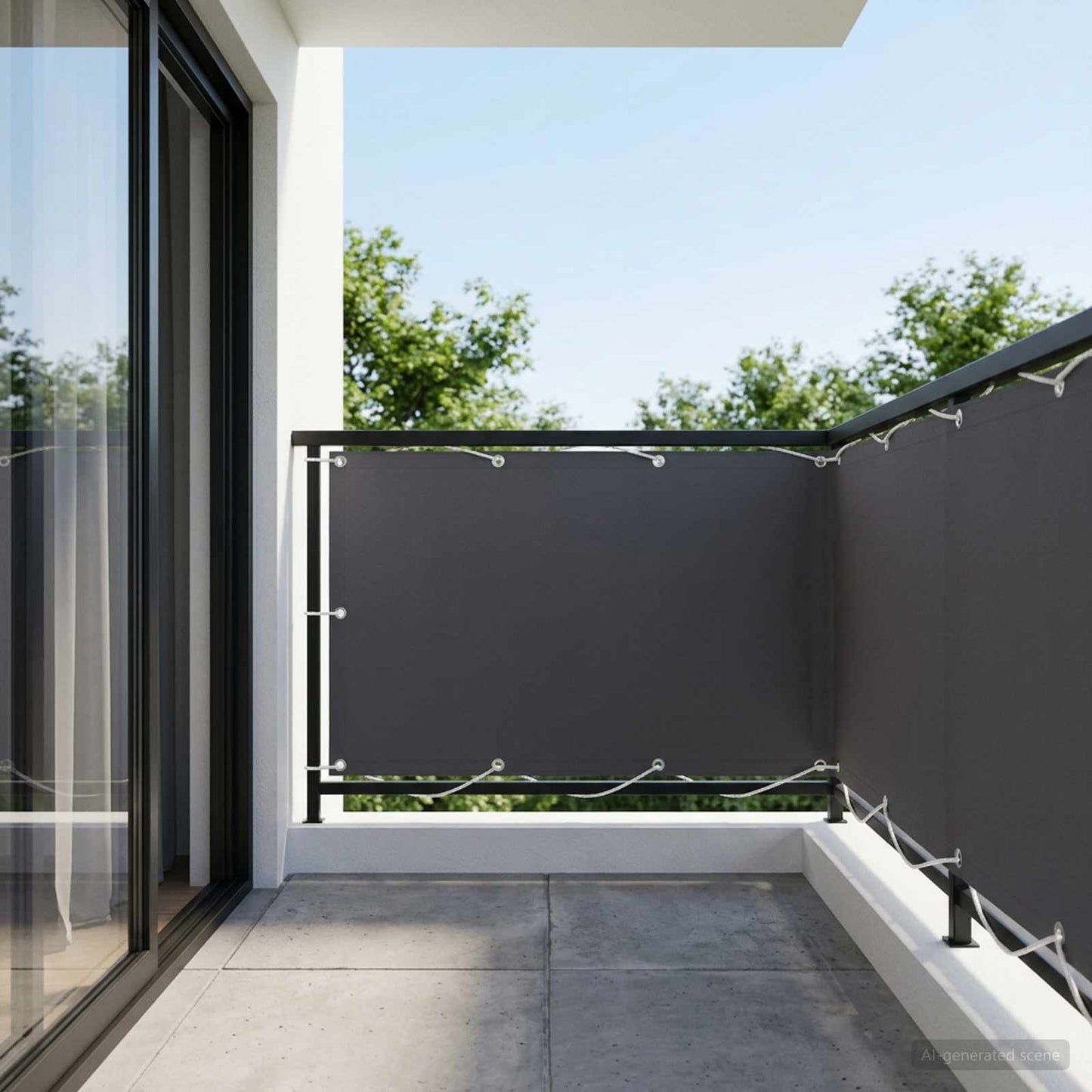 vidaXL Balcony Privacy Screen 1.5 x 25 m Fabric with PU Coated