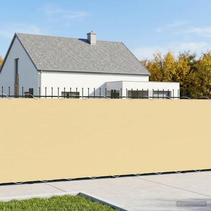 vidaXL Balcony Privacy Screen 1.5 x 25 m Fabric with PU Coated Beige