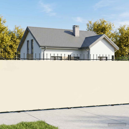 vidaXL Balcony Privacy Screen 1.5 x 25 m Fabric with PU Coated Cream