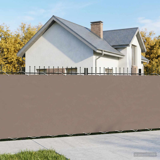 vidaXL Balcony Privacy Screen 1.5 x 25 m Fabric with PU Coated Taupe