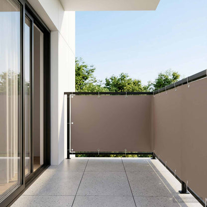 vidaXL Balcony Privacy Screen 1.5 x 25 m Fabric with PU Coated Taupe