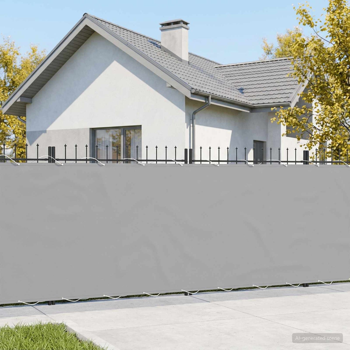 vidaXL Balcony Privacy Screen 1.8 x 15 m Fabric with PU Coated