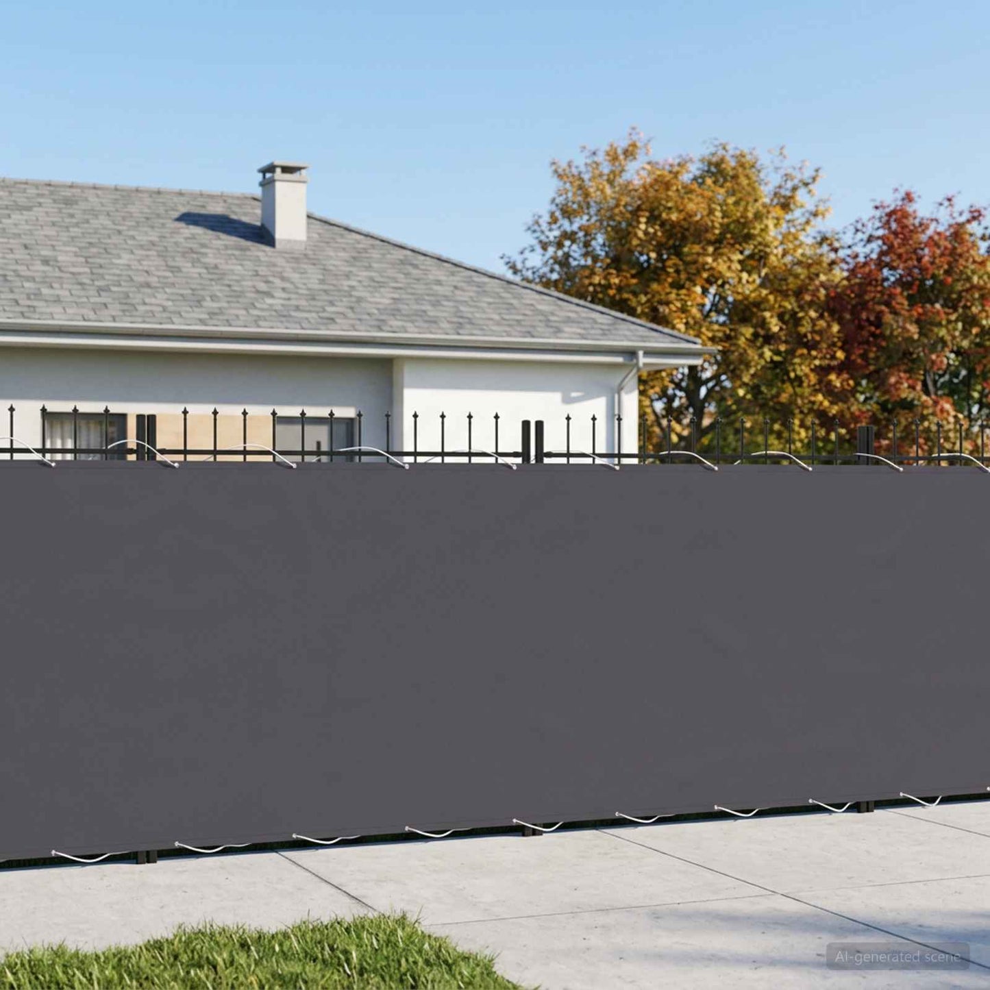 vidaXL Balcony Privacy Screen 1.8 x 15 m Fabric with PU Coated