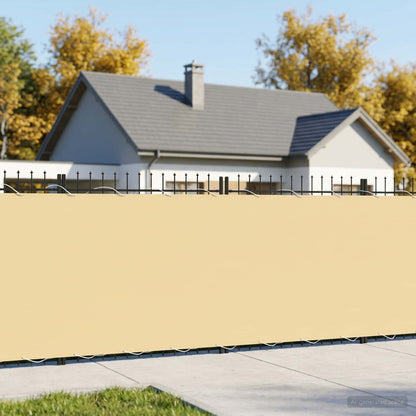 vidaXL Balcony Privacy Screen 1.8 x 15 m Fabric with PU Coated Beige