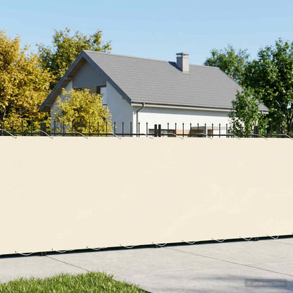 vidaXL Balcony Privacy Screen 1.8 x 15 m Fabric with PU Coated Cream