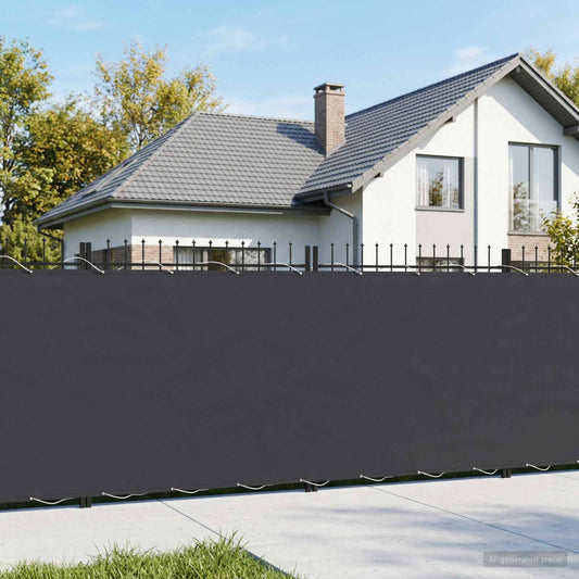 vidaXL Balcony Privacy Screen 1.8 x 15 m Fabric with PU Coated Black
