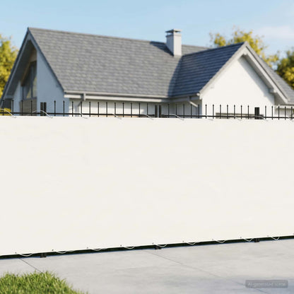 vidaXL Balcony Privacy Screen 1.8 x 25 m Fabric with PU Coated White