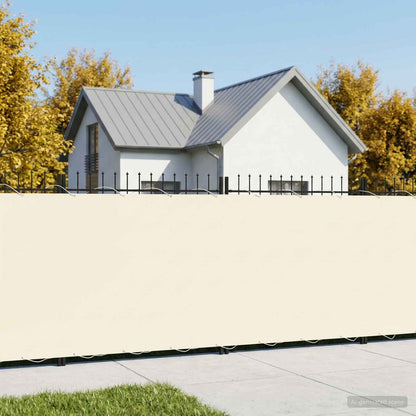 vidaXL Balcony Privacy Screen 1.8 x 25 m Fabric with PU Coated Cream
