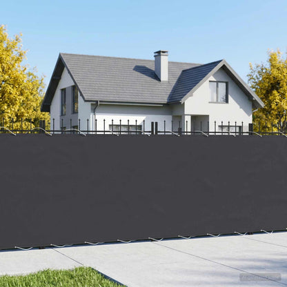 vidaXL Balcony Privacy Screen 1.8 x 25 m Fabric with PU Coated Black