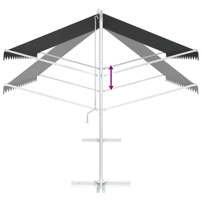 vidaXL Free Standing Awning 4 x 3 m Polyester Anthracite