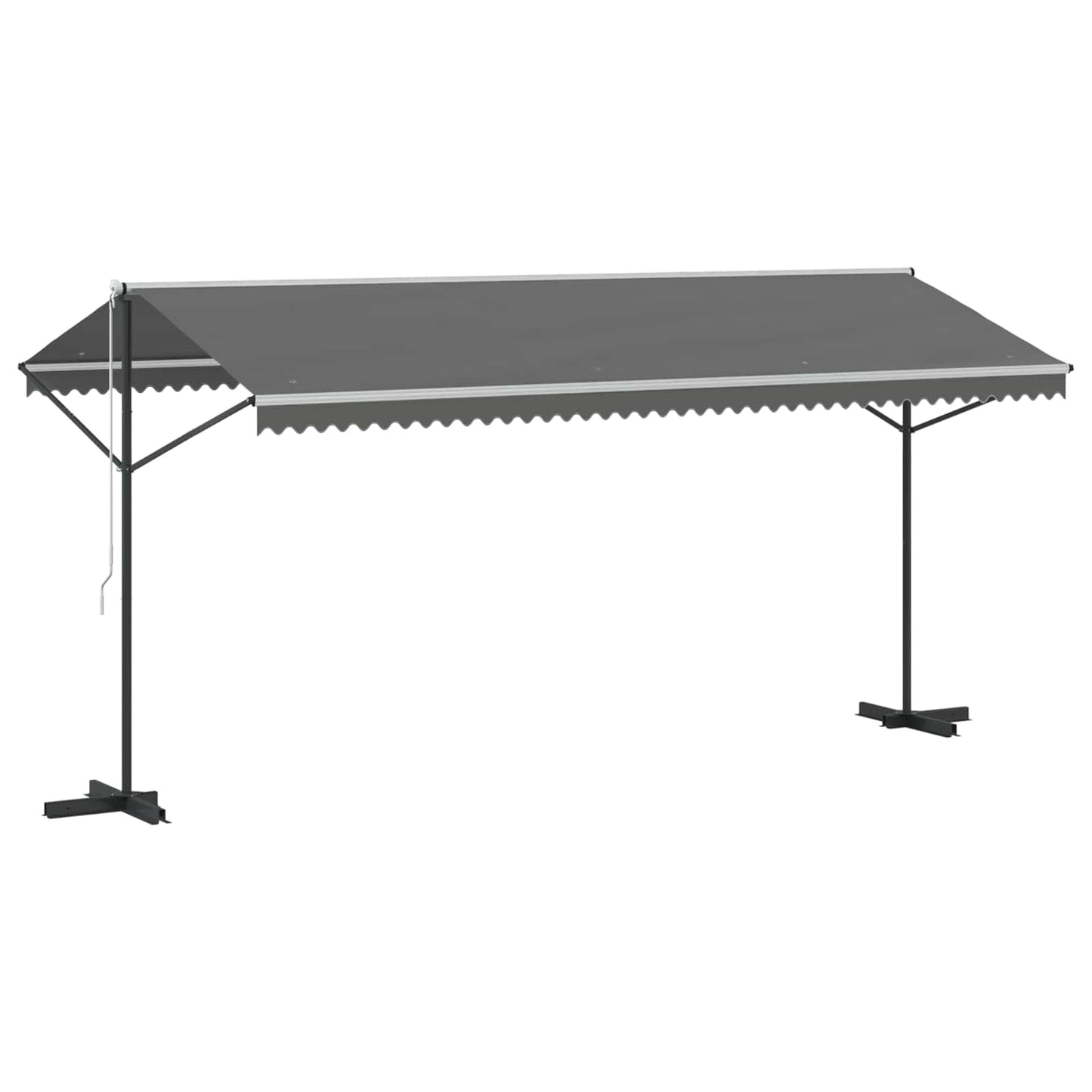 vidaXL Free Standing Awning Grey 5 x 3 m Polyester