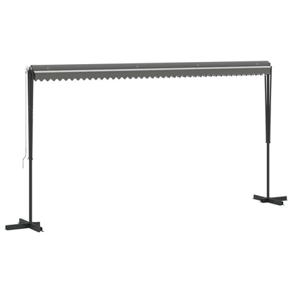 vidaXL Free Standing Awning Grey 5 x 3 m Polyester