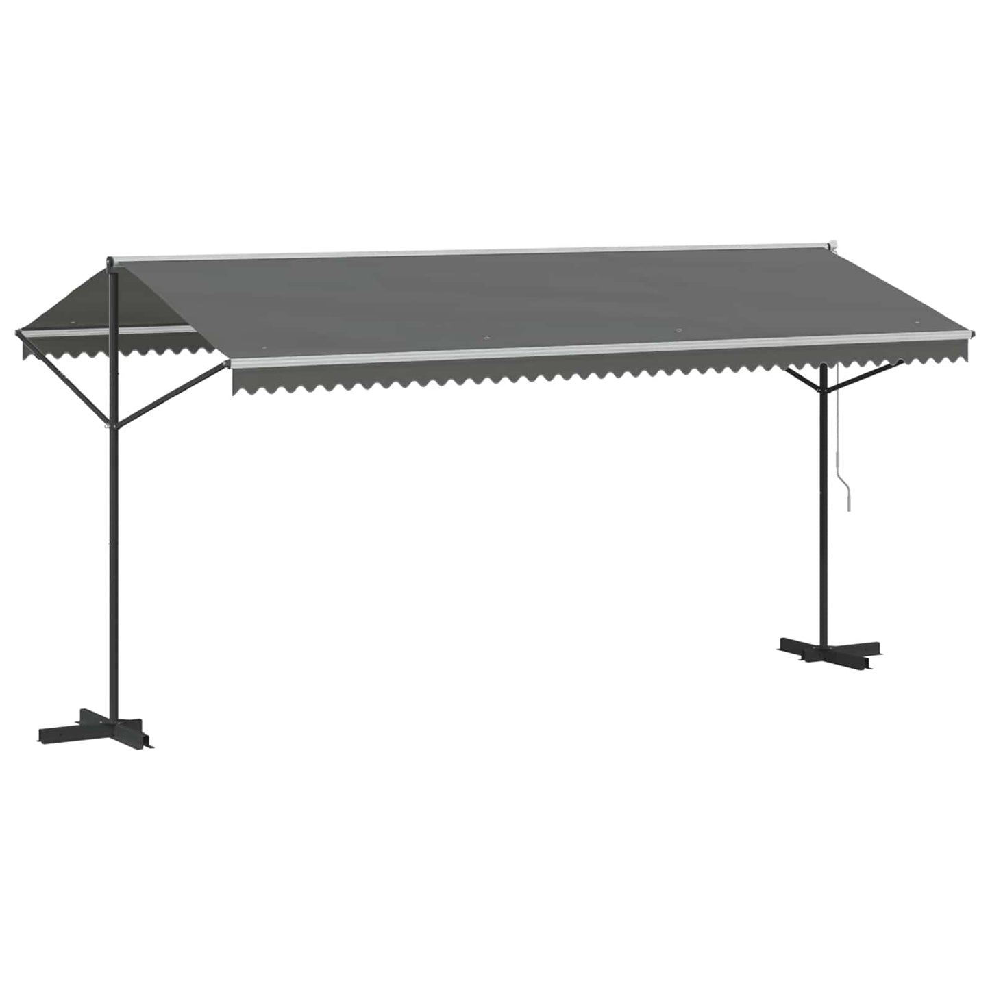 vidaXL Free Standing Awning Grey 5 x 3 m Polyester