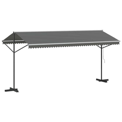 vidaXL Free Standing Awning Grey 5 x 3 m Polyester