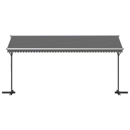 vidaXL Free Standing Awning Grey 5 x 3 m Polyester