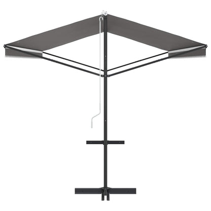 vidaXL Free Standing Awning Grey 5 x 3 m Polyester
