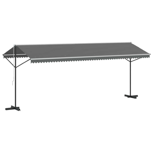 vidaXL Free Standing Awning Grey 6 x 3 m Polyester