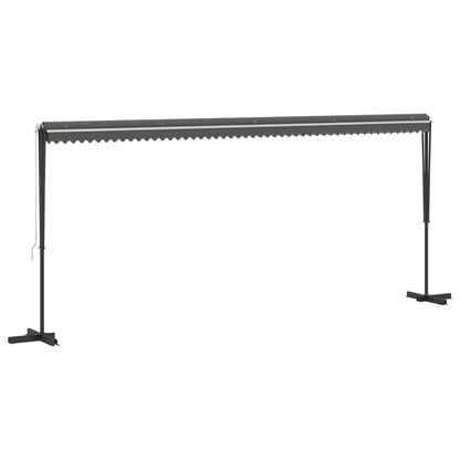 vidaXL Free Standing Awning Grey 6 x 3 m Polyester