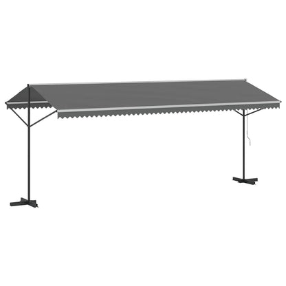vidaXL Free Standing Awning Grey 6 x 3 m Polyester