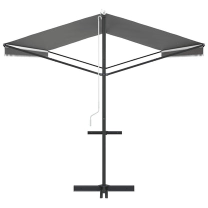 vidaXL Free Standing Awning Grey 6 x 3 m Polyester