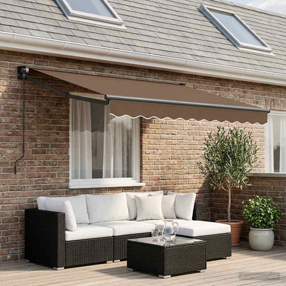 vidaXL Retractable Awning Taupe 3 x 2 m 100% Polyester and Aluminium