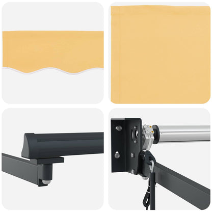 vidaXL Electric Retractable Awning Sand 2.5 x 2 m