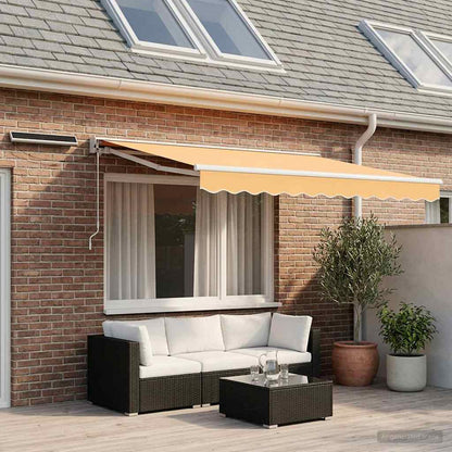 vidaXL Electric Retractable Awning Sand 3.5 x 2 m