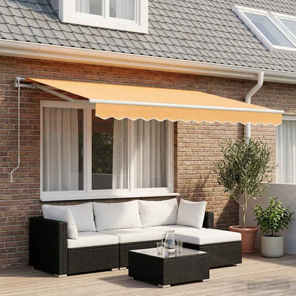 vidaXL Retractable Awning Sand 3.5 x 2.5 m Polyester and Aluminium