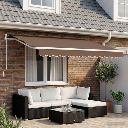 vidaXL Retractable Awning Taupe 2.5 x 2 m Fabric