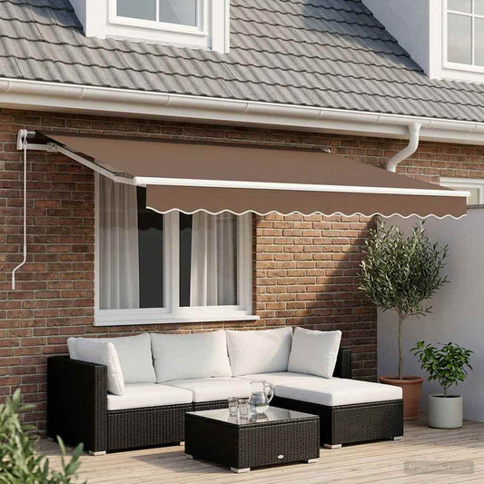 vidaXL Retractable Awning Taupe 2.5 x 2 m Fabric