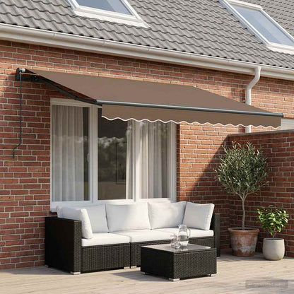 vidaXL Retractable Awning Taupe 3 x 2 m Fabric