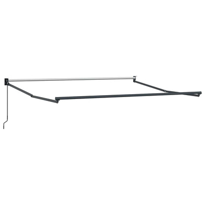 vidaXL Retractable Awning Light Grey and White 3.5 x 2 m