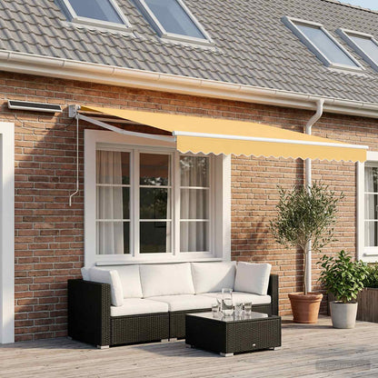 vidaXL Electric Retractable Awning Sand 3.5 x 2 m