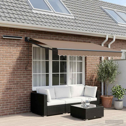 vidaXL Electric Retractable Awning Taupe 3.5 x 2 m