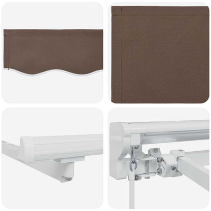 vidaXL Retractable Awning Taupe 3.5 x 2 m Polyester and Aluminium
