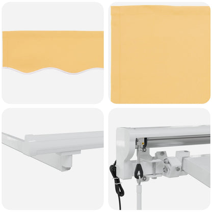 vidaXL Electric Retractable Awning Sand 3.5 x 2 m