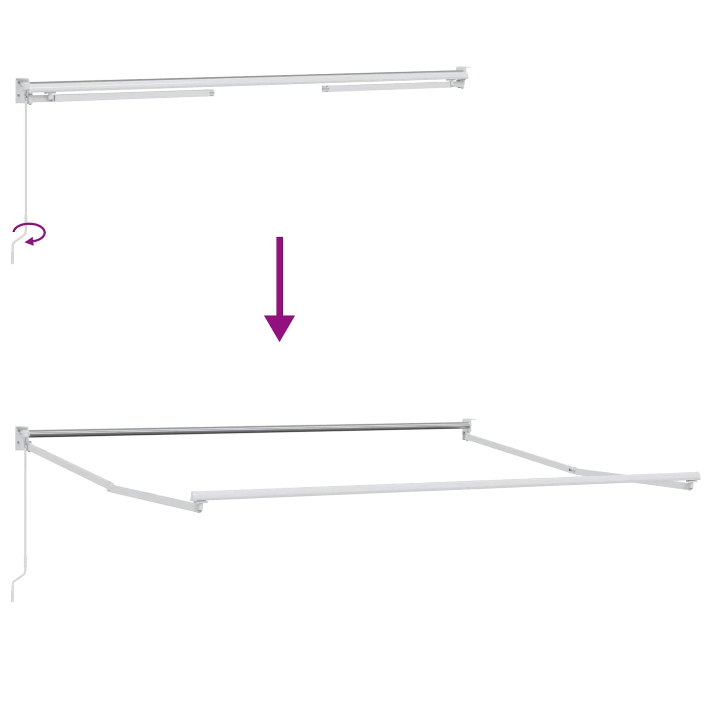 vidaXL Retractable Awning Sand 4 x 2 m 100% Polyester and Aluminium