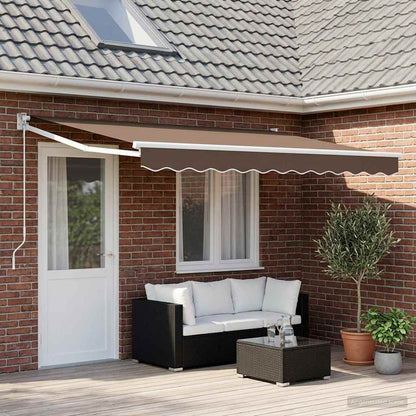 vidaXL Retractable Awning Taupe 4 x 2 m 100% Polyester and Aluminium